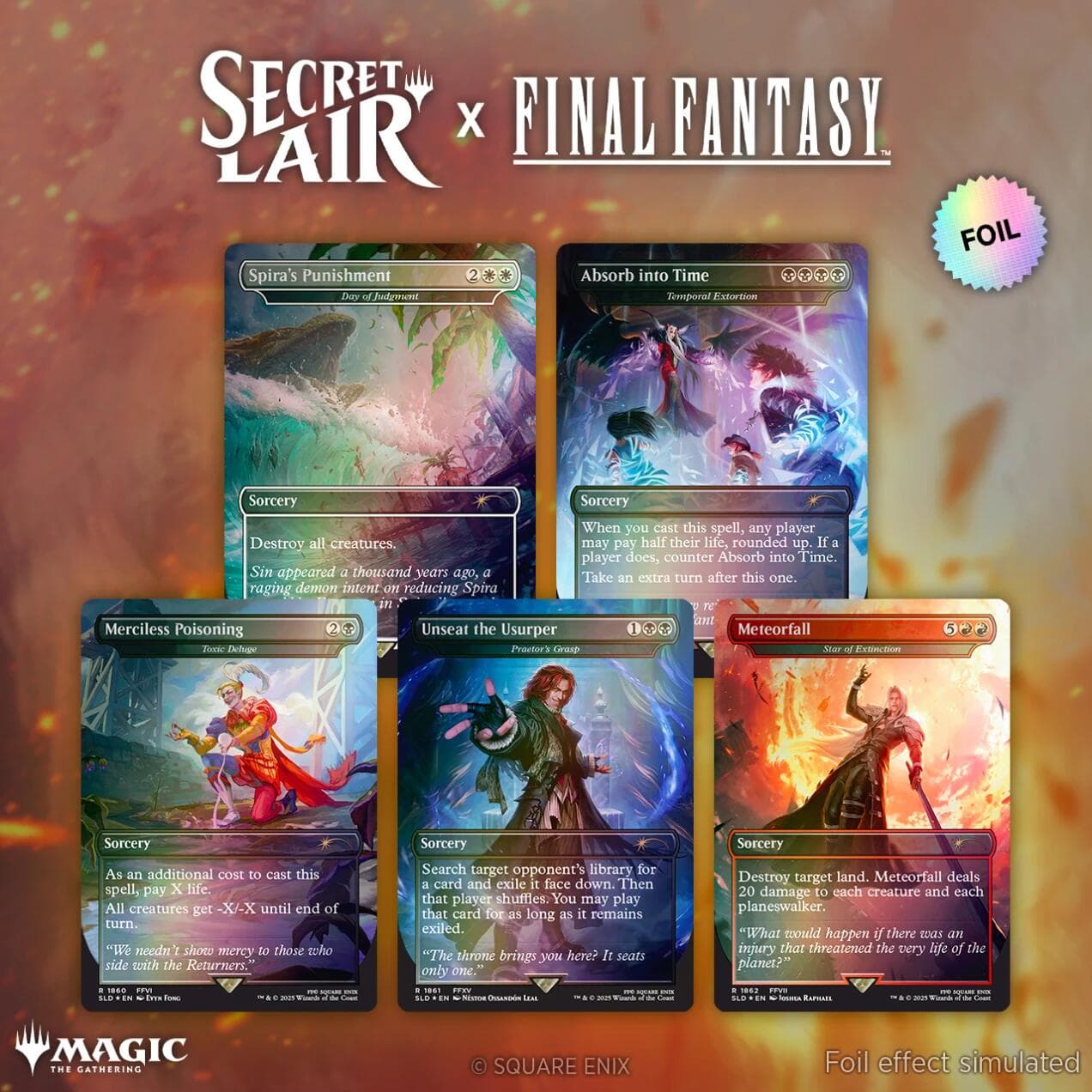 Secret Lair Drop Secret Lair x FINAL FANTASY Game Over Rainbow Foil