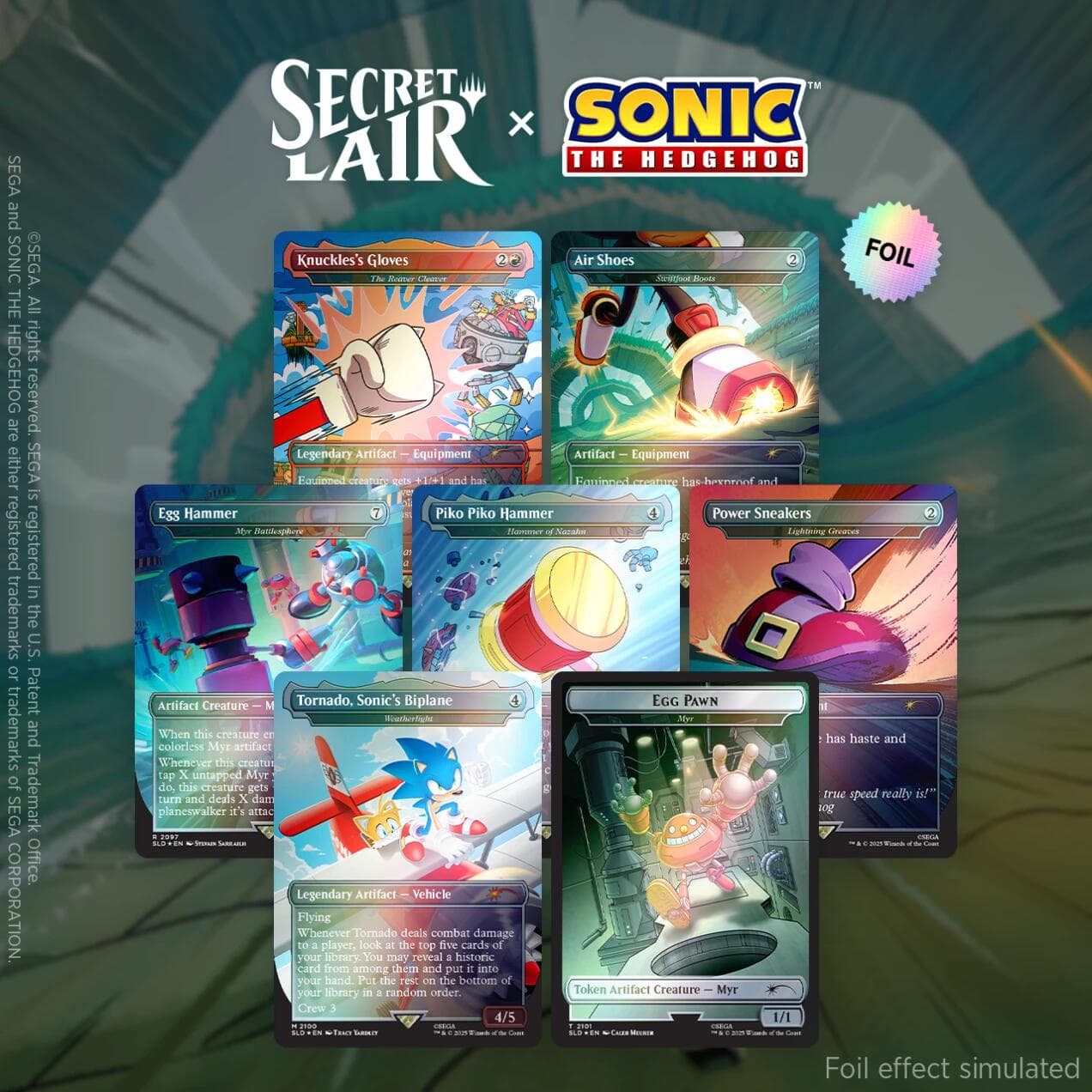 Secret Lair Drop Secret Lair x Sonic the Hedgehog Turbo Gear Rainbow Foil