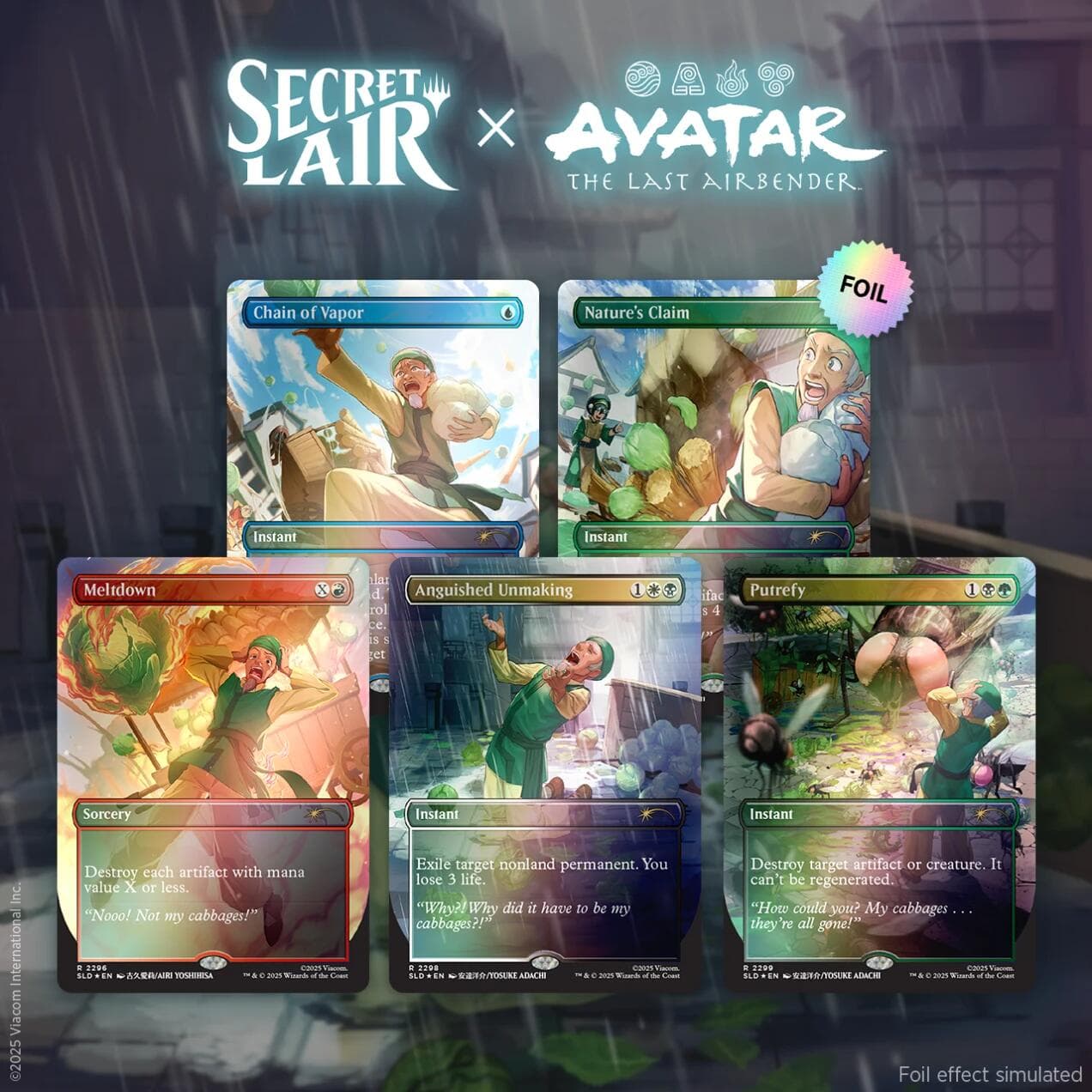 Secret Lair Drop Avatar The Last Airbender My Cabbages! Foil