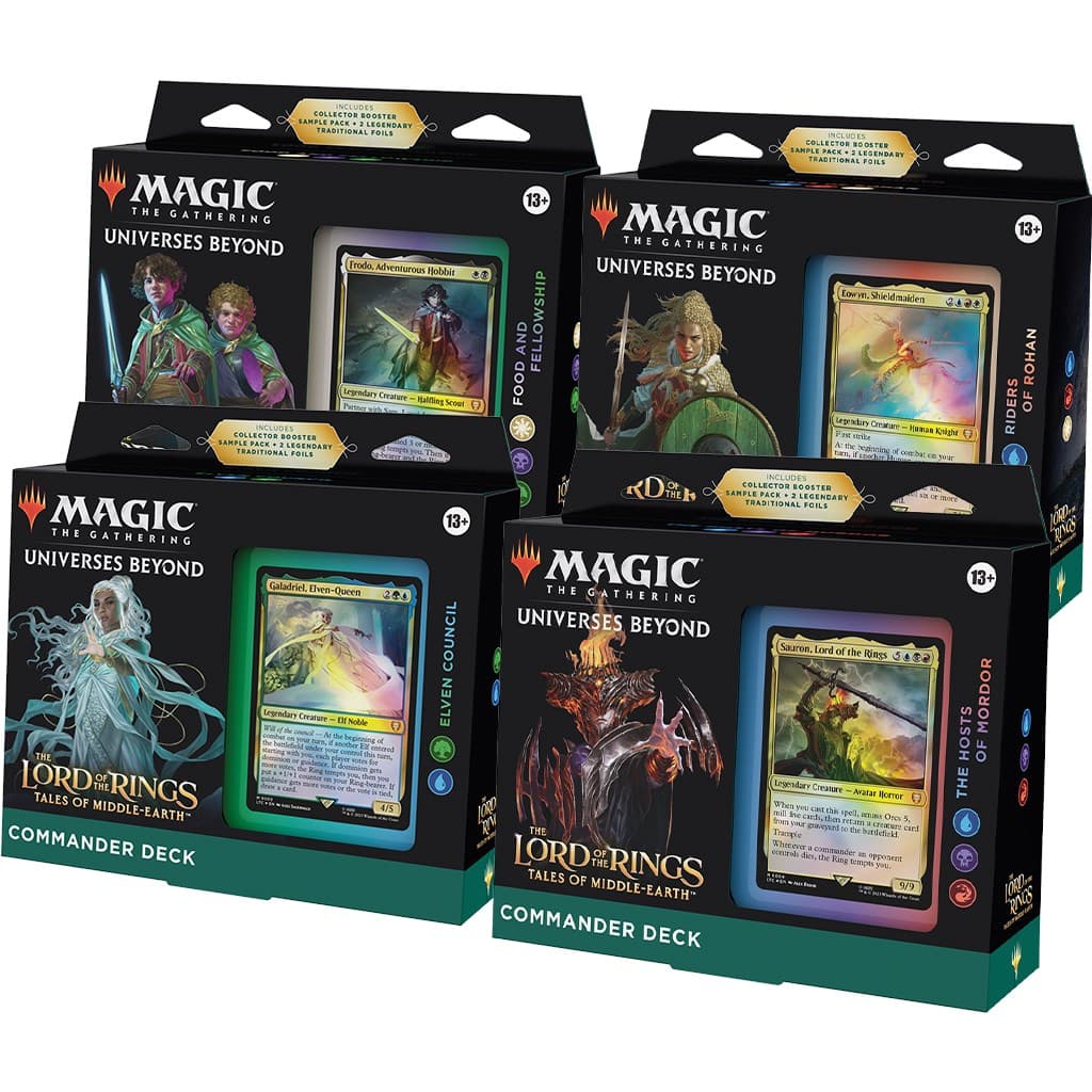 The Lord of the Rings Tales of Middle earth Commander Decks Set of 4